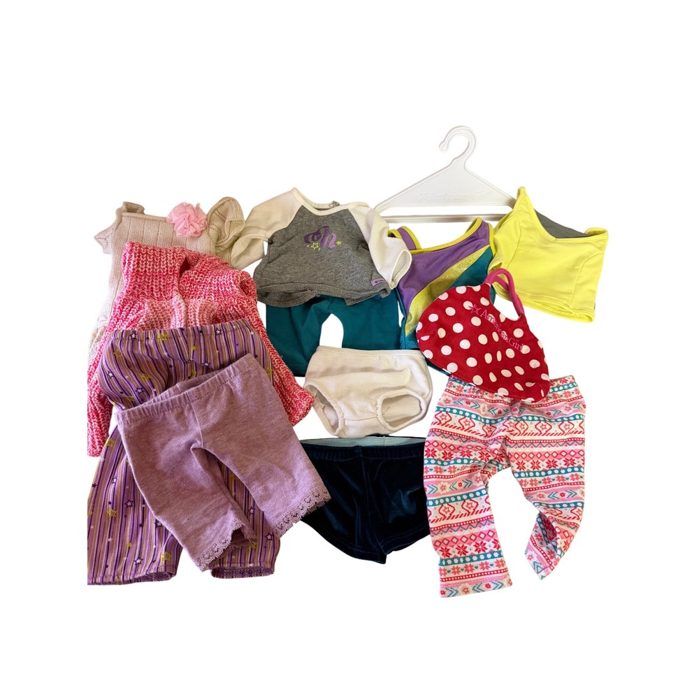 American Girl Doll Clothes Lot 12pc Kids OS Multicolor Outfits